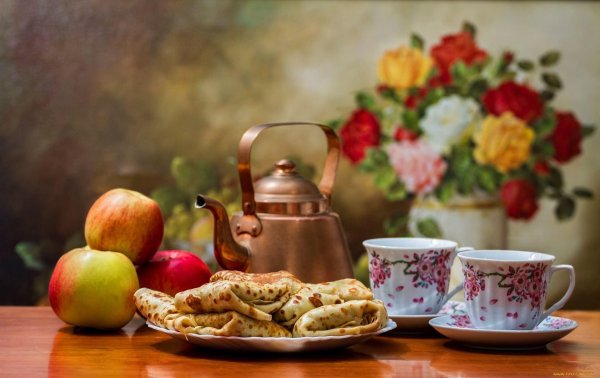 Чаепитие с самоваром