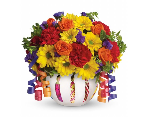 Цветы на белом фоне