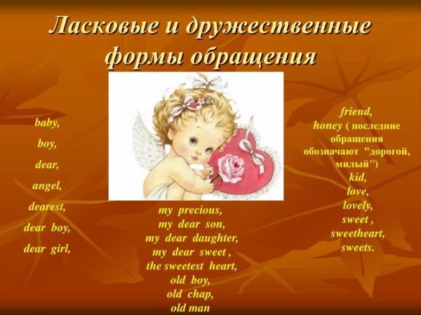 Ласковые обращения