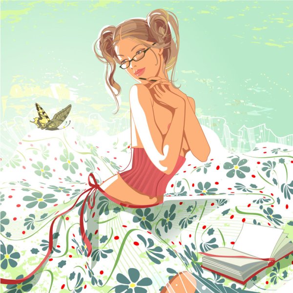 Девичьи иллюстрации