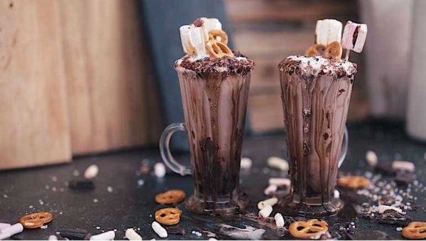 Бруско молочный коктейль шоколад с орехом