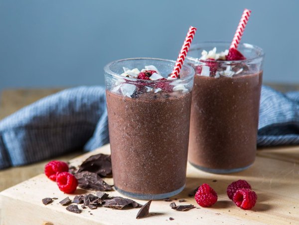 Шоколадный коктейль смузи