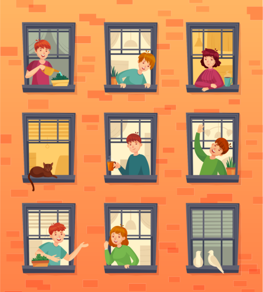 Человечек в окошке