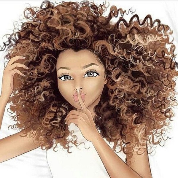 Кудрявая мультяшка