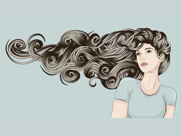 Завитушки на волосах рисунки