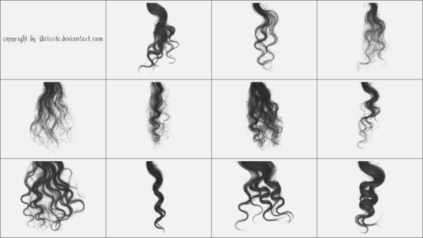 Кисти для фотошопа волосы Локоны