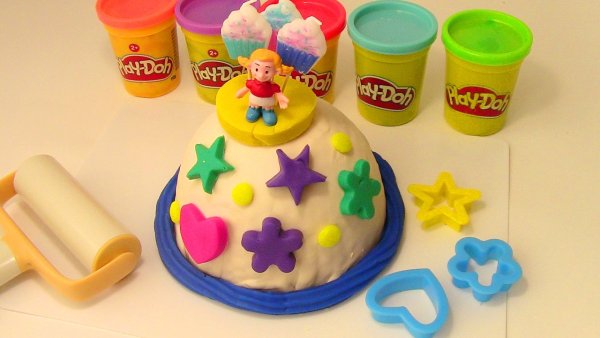 Тортики из пластилина плей до