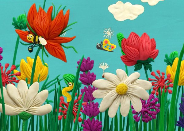 Пластилин цветы