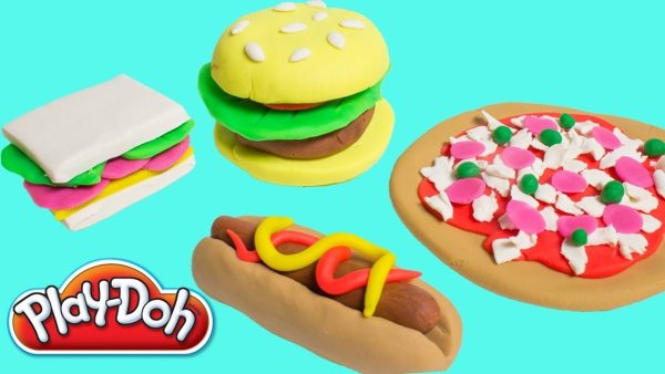 Бутерброд из пластилина