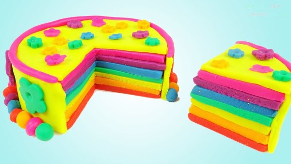 Торт из пластилина плей до