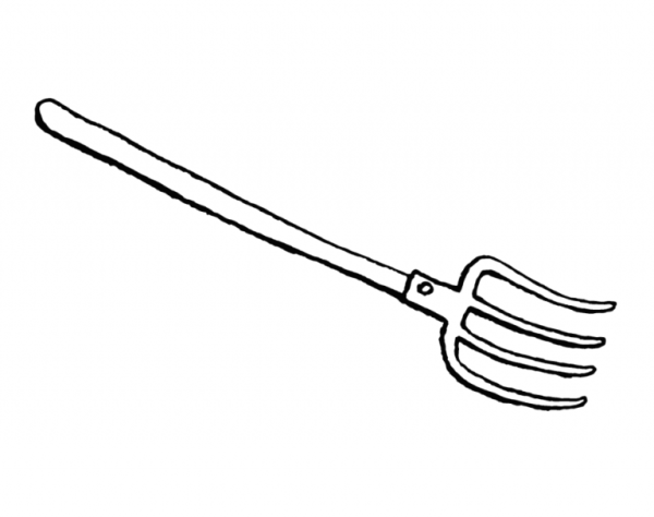 Вилы раскраска для детей