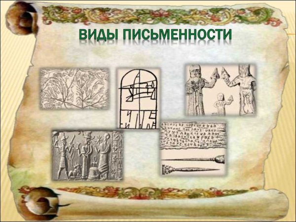 Виды древней письменности
