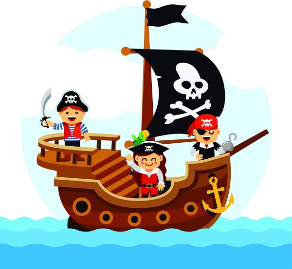 Корабль пиратов для детей