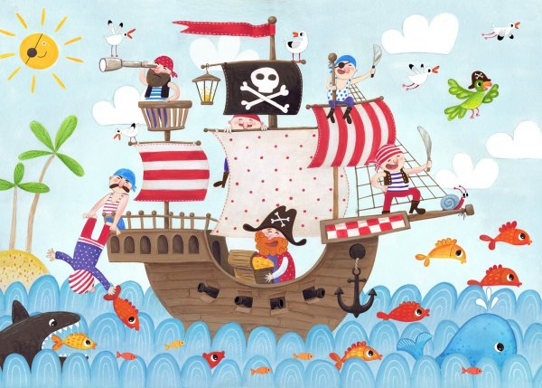 Корабль пиратов для детей