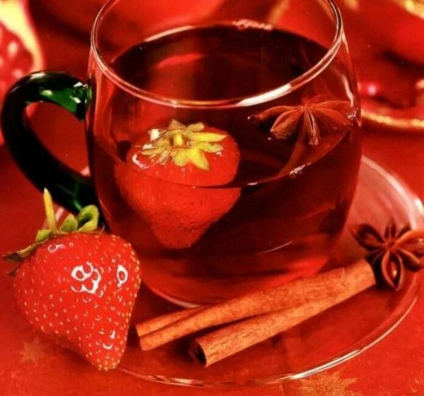 Чай с земляникой