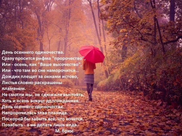 День осеннего одиночества 29 сентября