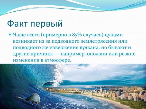 Самые интересные факты о ЦУНАМИ
