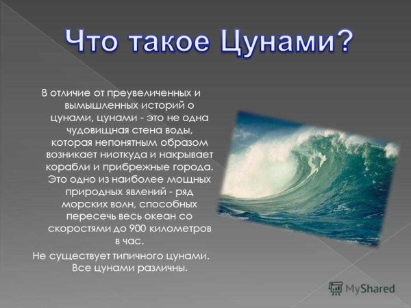 Рассказ о ЦУНАМИ