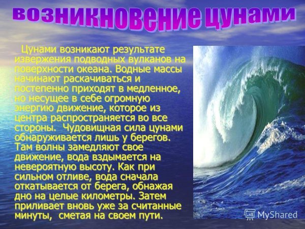 ЦУНАМИ презентация