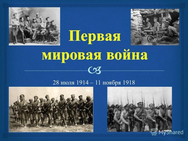 История первой мировой войны 1914-1918