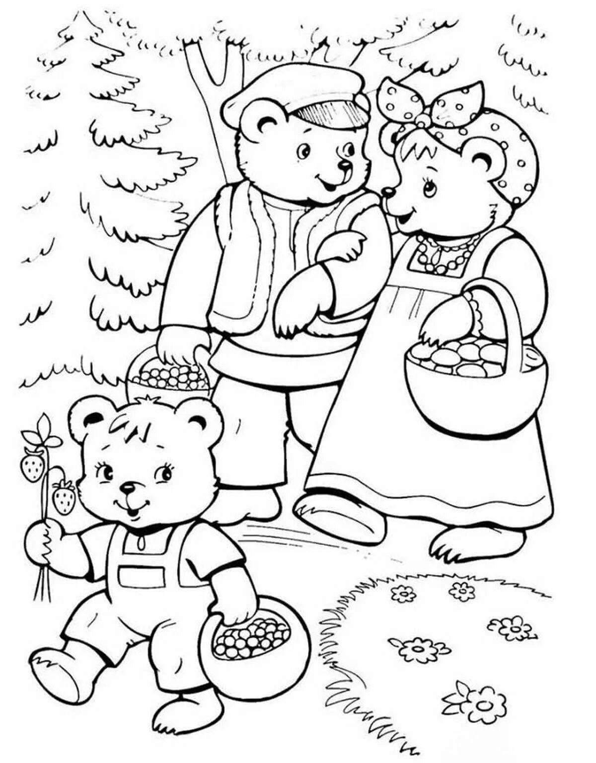 Картинки раскраски к сказкам. Маша и три медведя сказка раскраска. Раскраска. Три медведя. Три медведя раскраска для детей. Раскраска к сказке три медведя для детей.