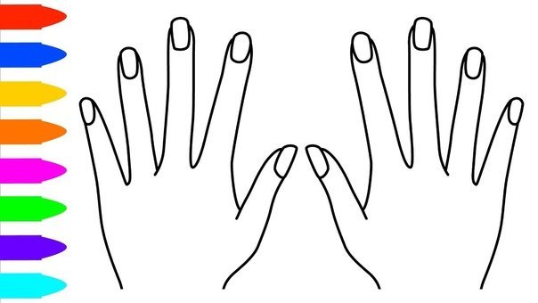 Рисунки раскраски руки с ногтями (30 фото) » Рисунки для срисовки и не только