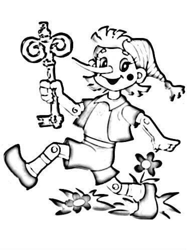 Сюжет из Буратино рисунок