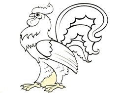 Золотой петушок раскраска