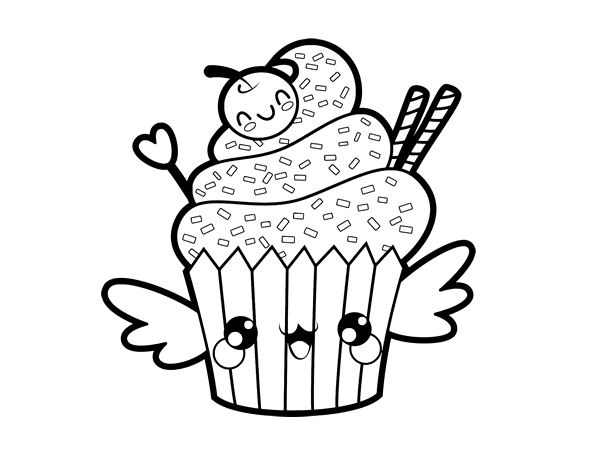 Кекс раскраска