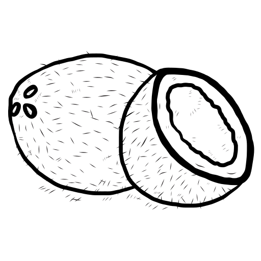 Кокос карандашом