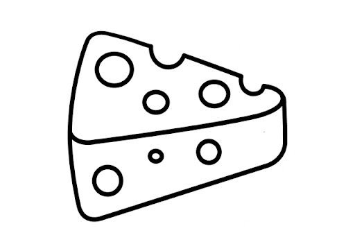 Сыр раскраска