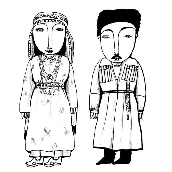 Дагестанская Национальная одежда для рисования