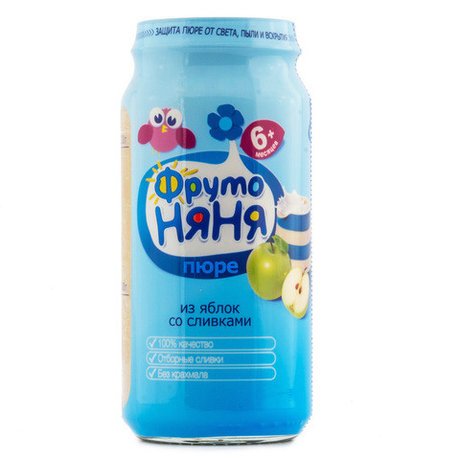 Пюре "ФРУТОНЯНЯ" яблоко натуральное детское питание с/б 250гх12