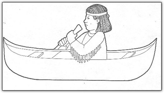 Каноэ раскраска для детей