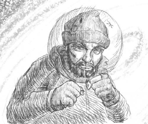 Бомж рисунок