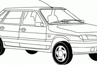 Раскраска ВАЗ 2114 Лада Приора