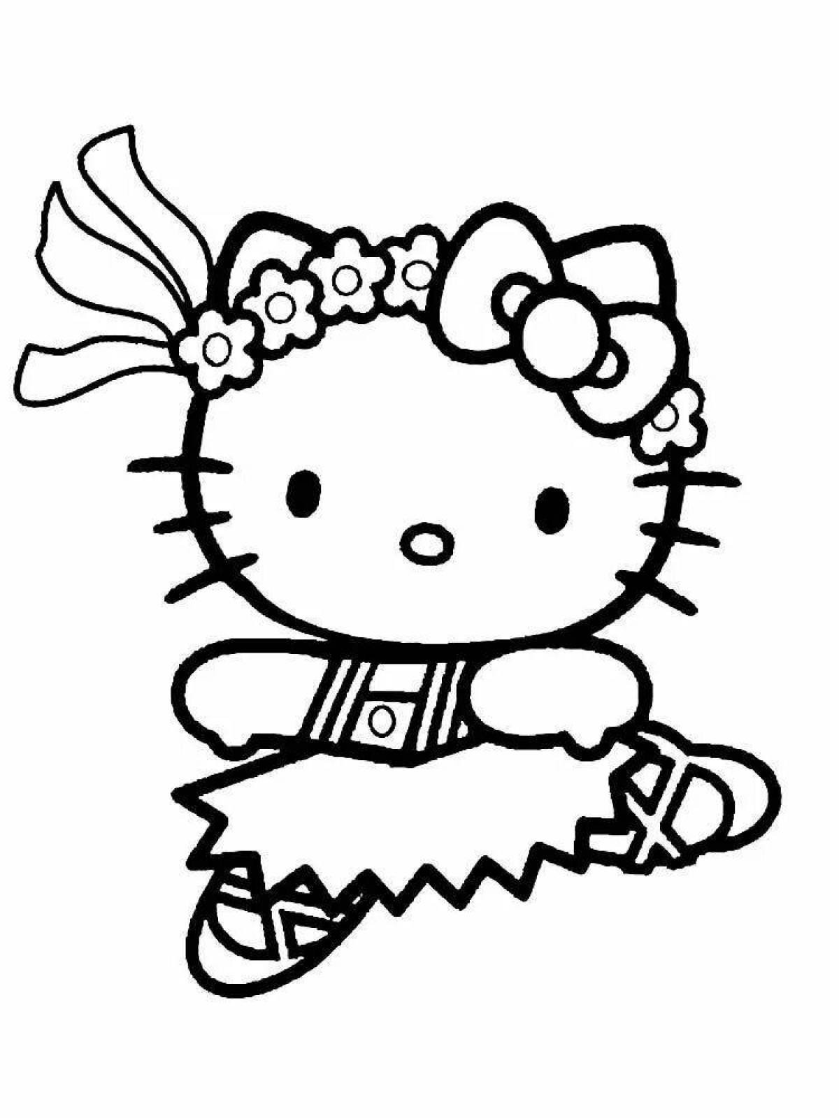Раскраска для девочек куроми распечатать. Хелло Китти. Kuromi hello Kitty черно белая. Хеллоу Китти балерина. Раскрашивать Хеллоу Китти.