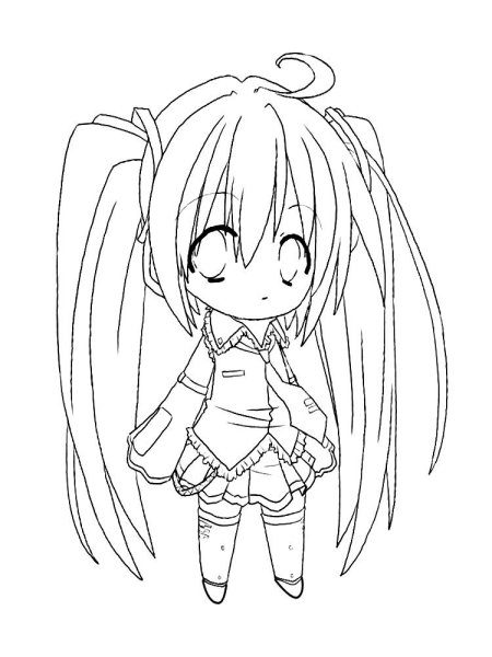 Раскраски аниме Мику Чиби