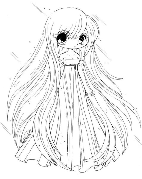Кукла аниме раскраски