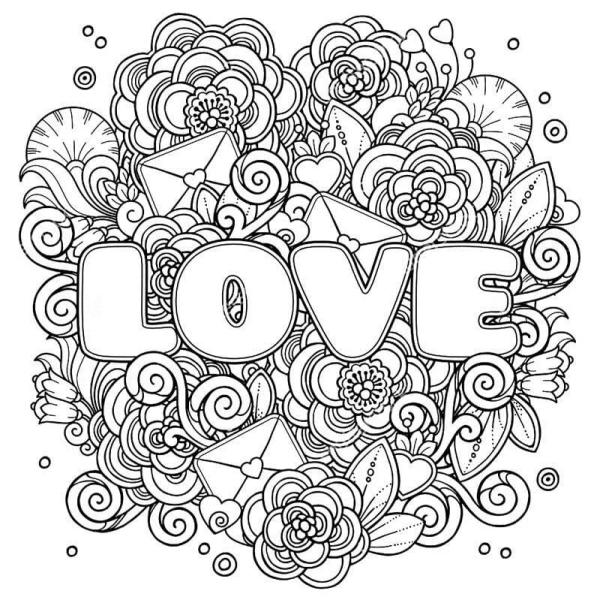 Раскраска любовь