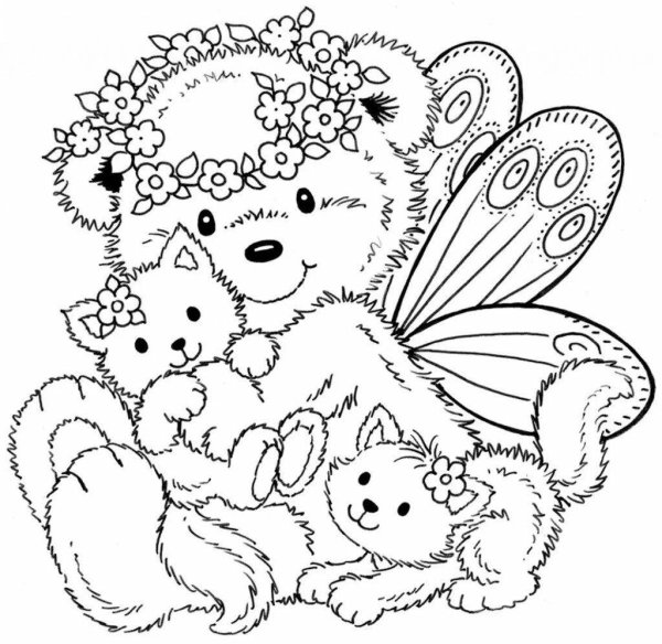 Раскраска "мишки"