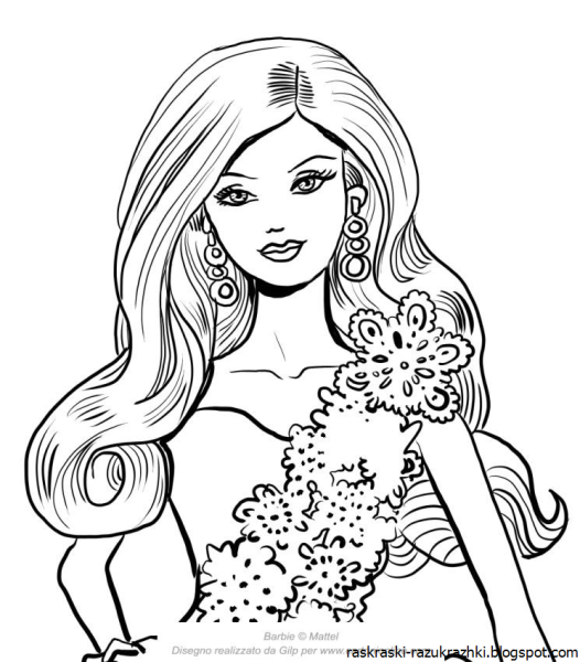 Раскраски Барби фашионистас