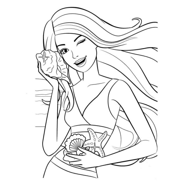 Раскраска Барби Скиппер