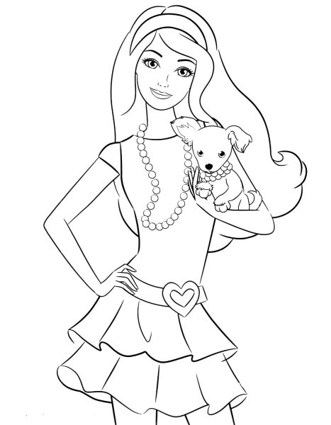 Раскраска. Барби