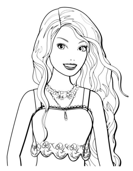 Раскраска. Барби