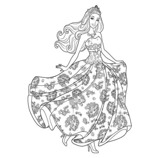 Раскраска Барби и Кен