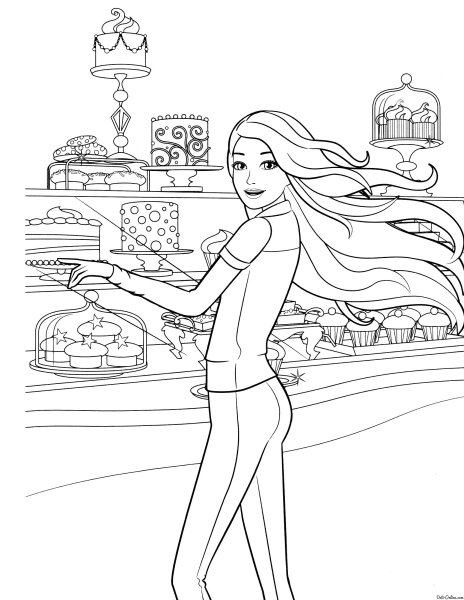 Раскраска. Барби