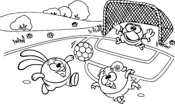 Раскраска Смешарики Крош