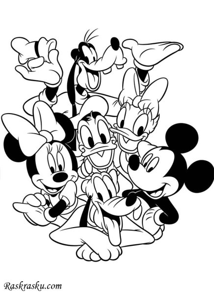 Микки Маус раскраска