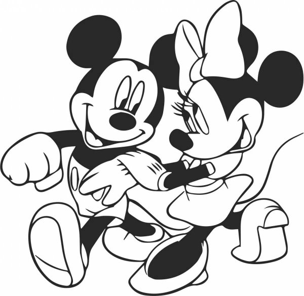 Раскраска Микки Маус для девочек